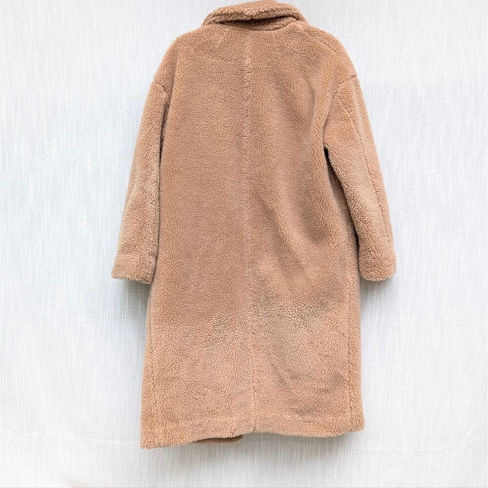 J.Crew Relaxed Tan Teddy Topcoat in Sherpa Blend BW157, Size XS - Picture 3 of 11